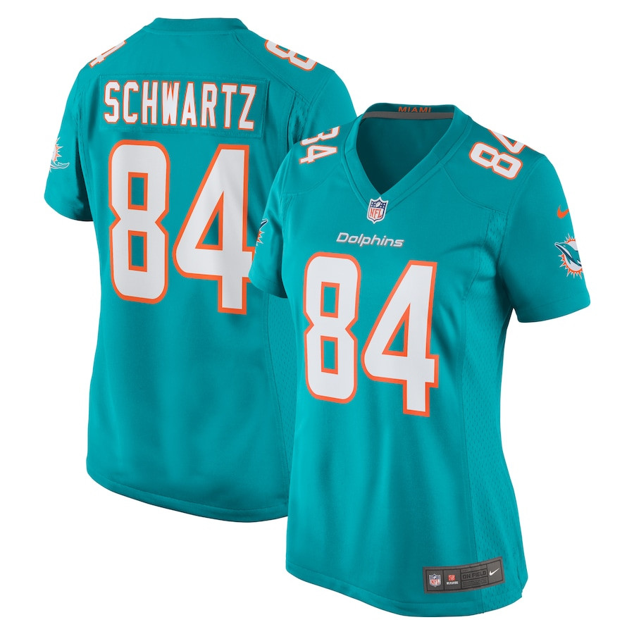 Anthony Schwartz 84 Miami Dolphins Game Women Jersey - Aqua JS7656 Saliibo