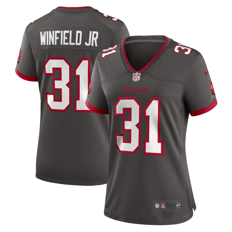 Antoine Winfield Jr. 31 Tampa Bay Buccaneers Women Game Jersey - Pewter JS9145 Saliibo