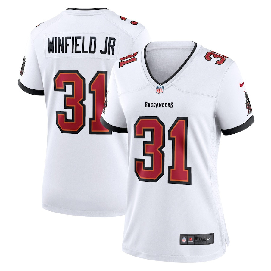 Antoine Winfield Jr. 31 Tampa Bay Buccaneers Women Game Jersey - White JS5765 Saliibo
