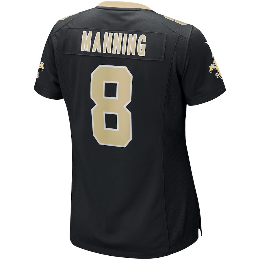 Archie Manning 8 New Orleans Saints Women Game Retired Jersey - Black JS8682 Saliibo - Image 3