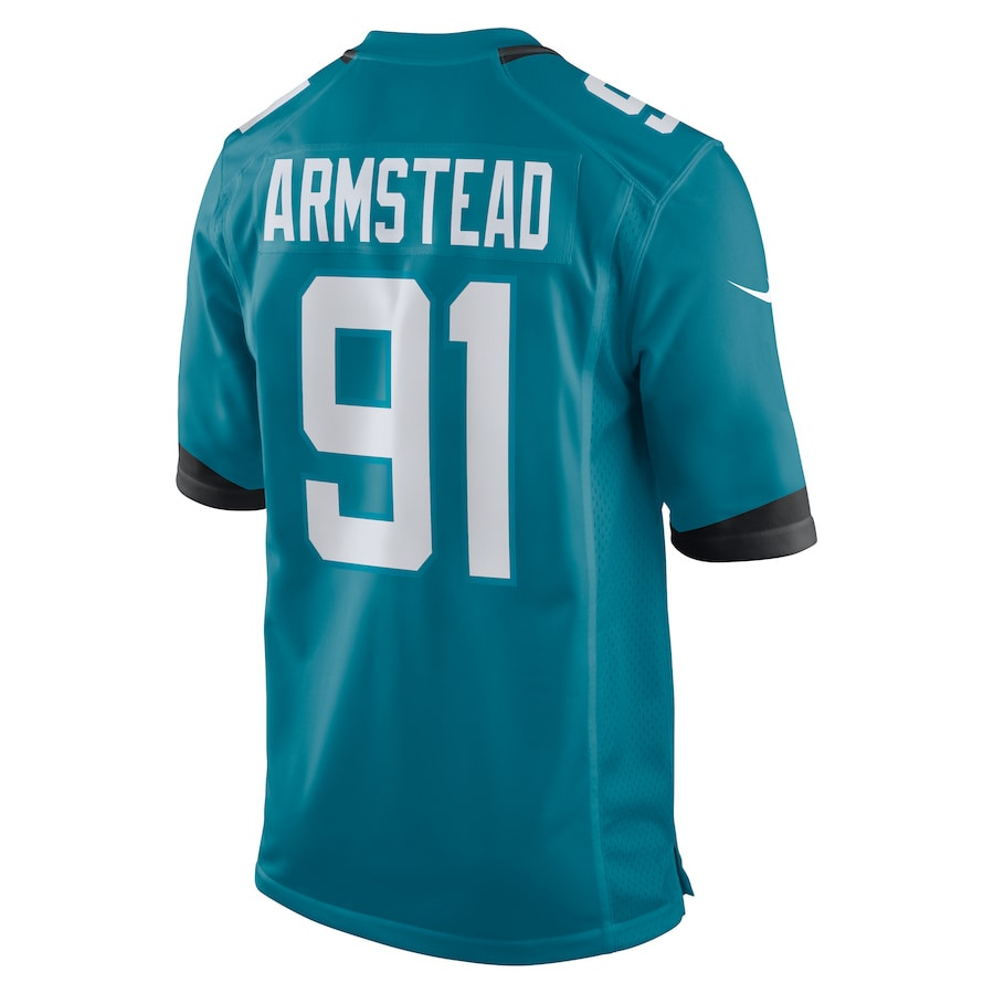Arik Armstead 91 Jacksonville Jaguars Alternate Game Men Jersey - Teal JS8663 Saliibo - Image 3