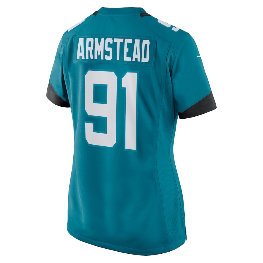 Arik Armstead 91 Jacksonville Jaguars Alternate Game Women Jersey - Teal JS3007 Saliibo - Image 3