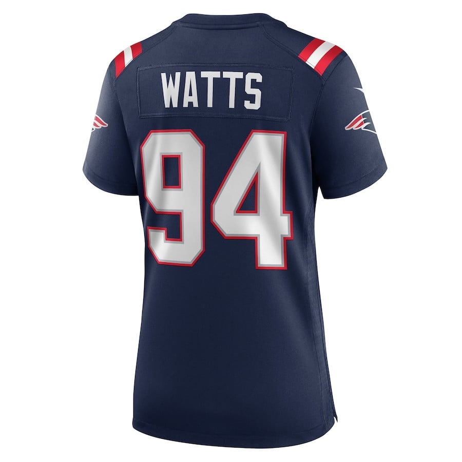 Armon Watts 94 New England Patriots Women's Team Game Jersey - Navy JS5163 Saliibo - Image 3