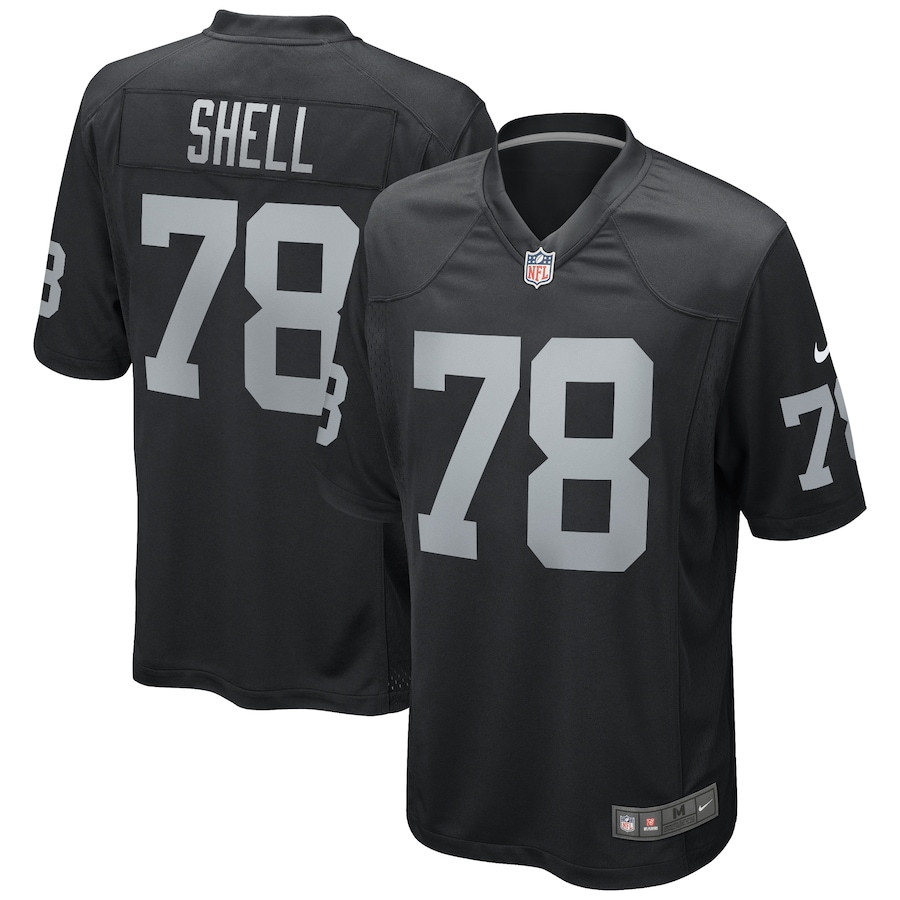 Art Shell 78 Las Vegas Raiders Men Game Retired Jersey - Black JS4163 Saliibo