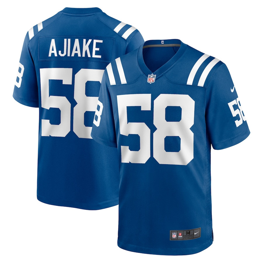 Austin Ajiake 58 Indianapolis Colts Game Men Jersey - Royal JS7128 Saliibo