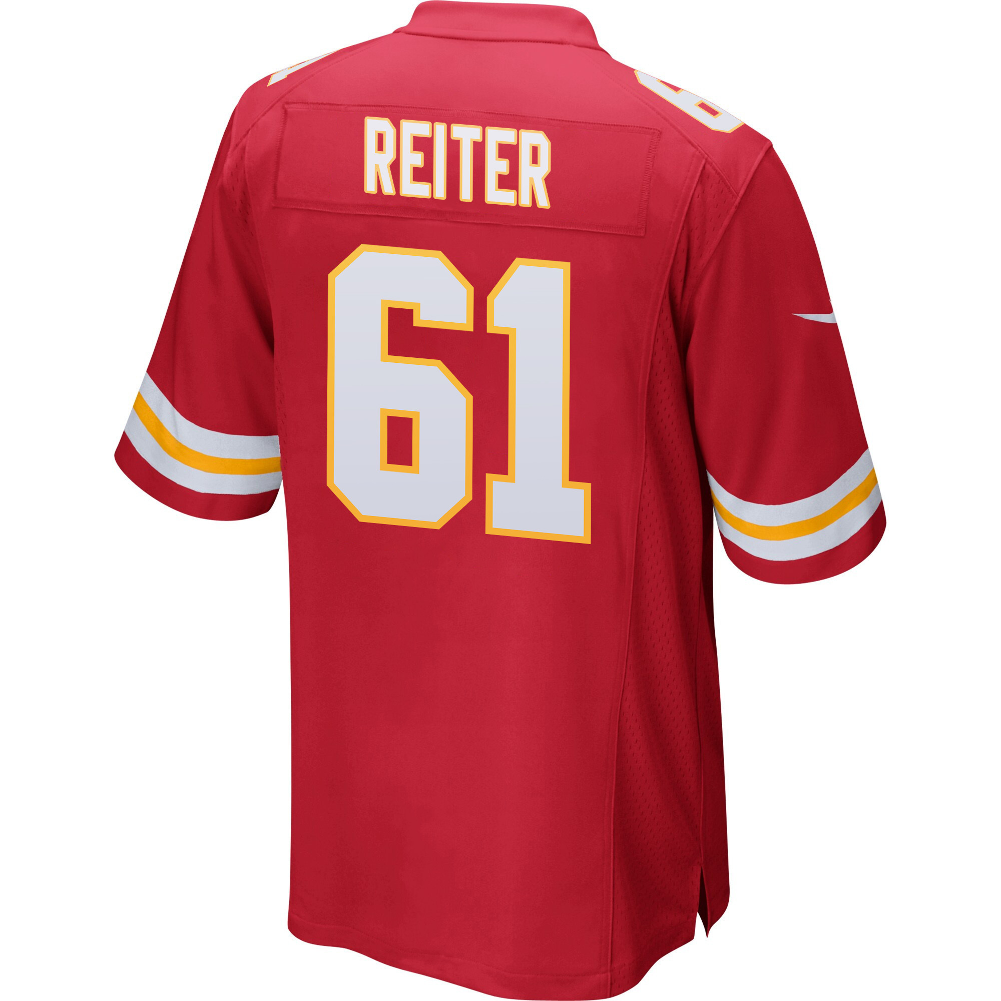 Austin Reiter 61 Kansas City Chiefs Super Bowl LVIII Champions 4 Stars Patch Game Men Jersey - Red JS5292 Saliibo - Image 3
