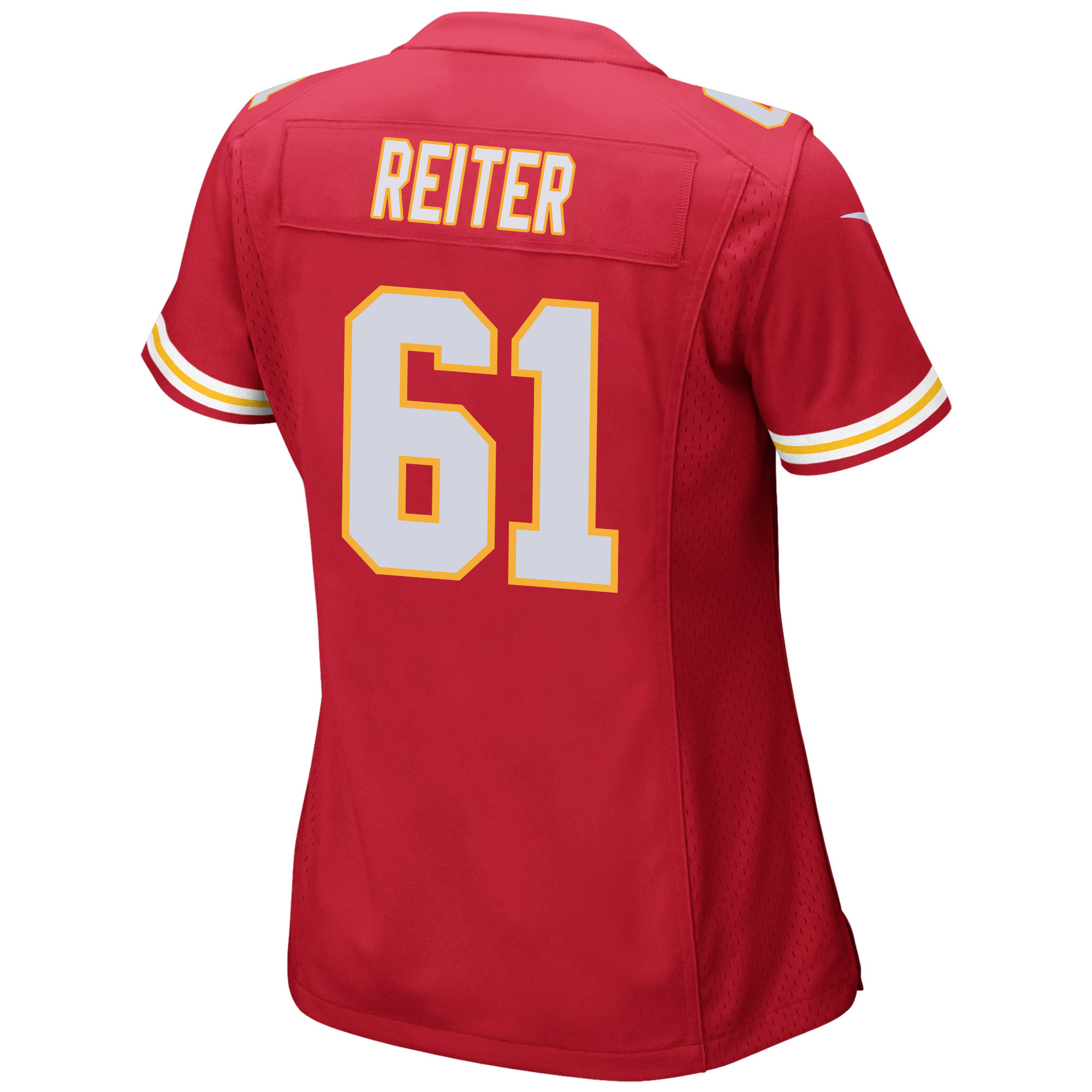Austin Reiter 61 Kansas City Chiefs Super Bowl LVIII Champions 4 Stars Patch Game Women Jersey - Red JS4482 Saliibo - Image 3