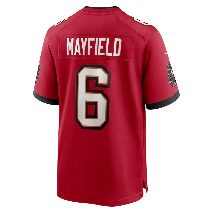 Baker Mayfield 6 Tampa Bay Buccaneers Men Game Jersey - Red JS3925 Saliibo - Image 3