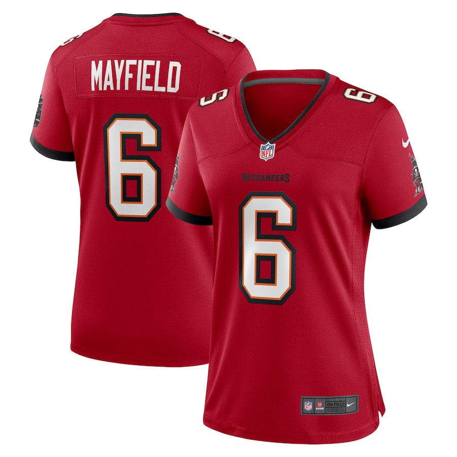 Baker Mayfield 6 Tampa Bay Buccaneers Women Game Jersey - Red JS9973 Saliibo
