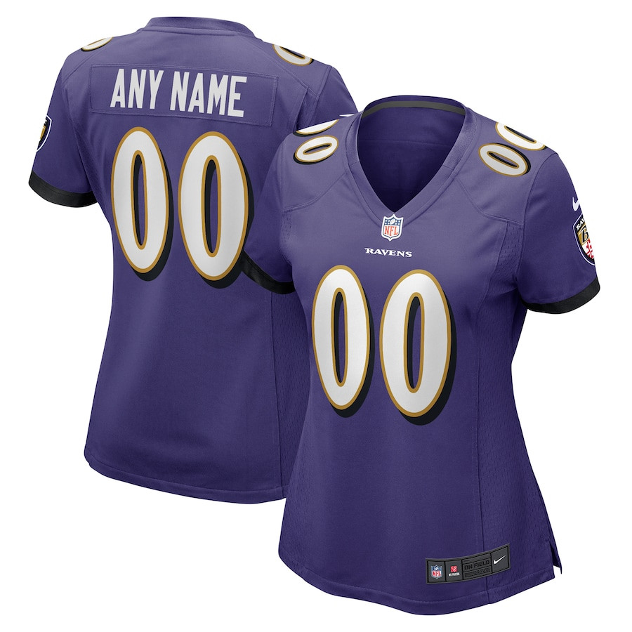 Baltimore Ravens Women Custom Game Jersey - Purple JS2403 Saliibo