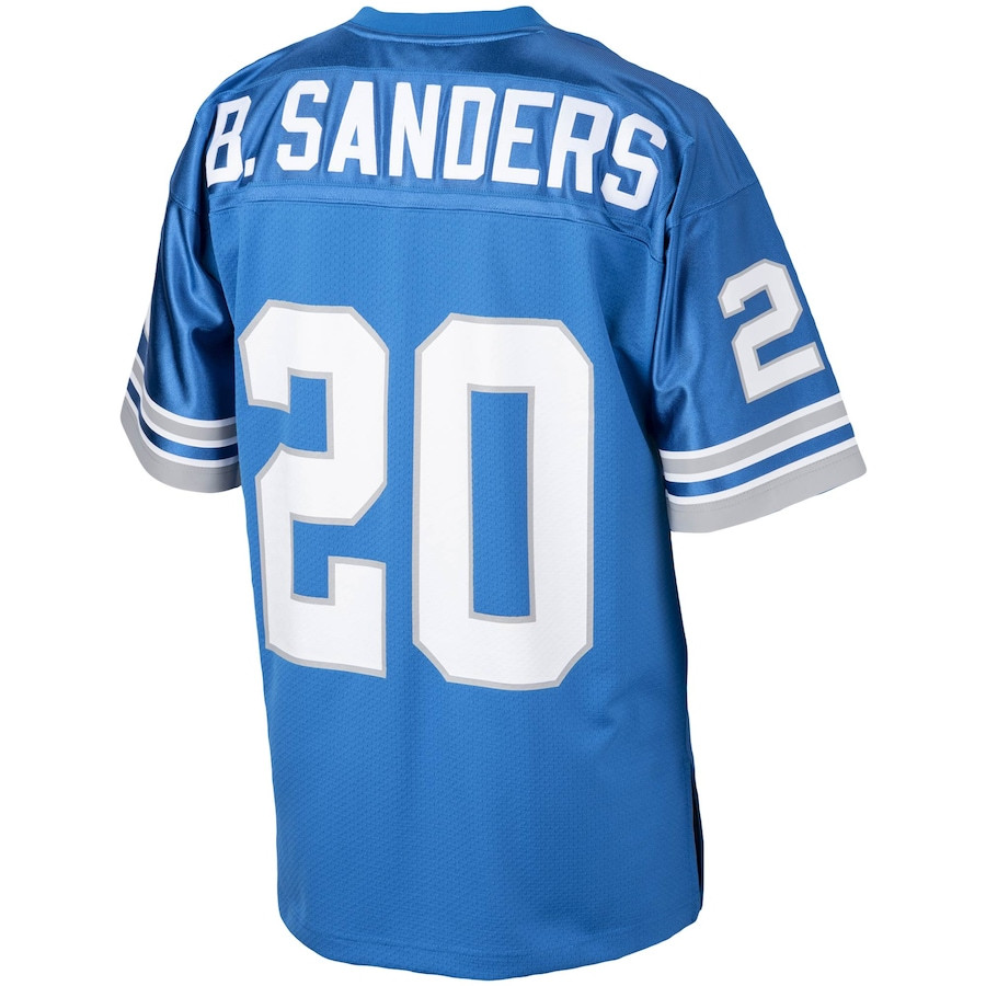 Barry Sanders 20 Detroit Lions 1993 Throwback Men Game Jersey - Blue JS2810 Saliibo - Image 3