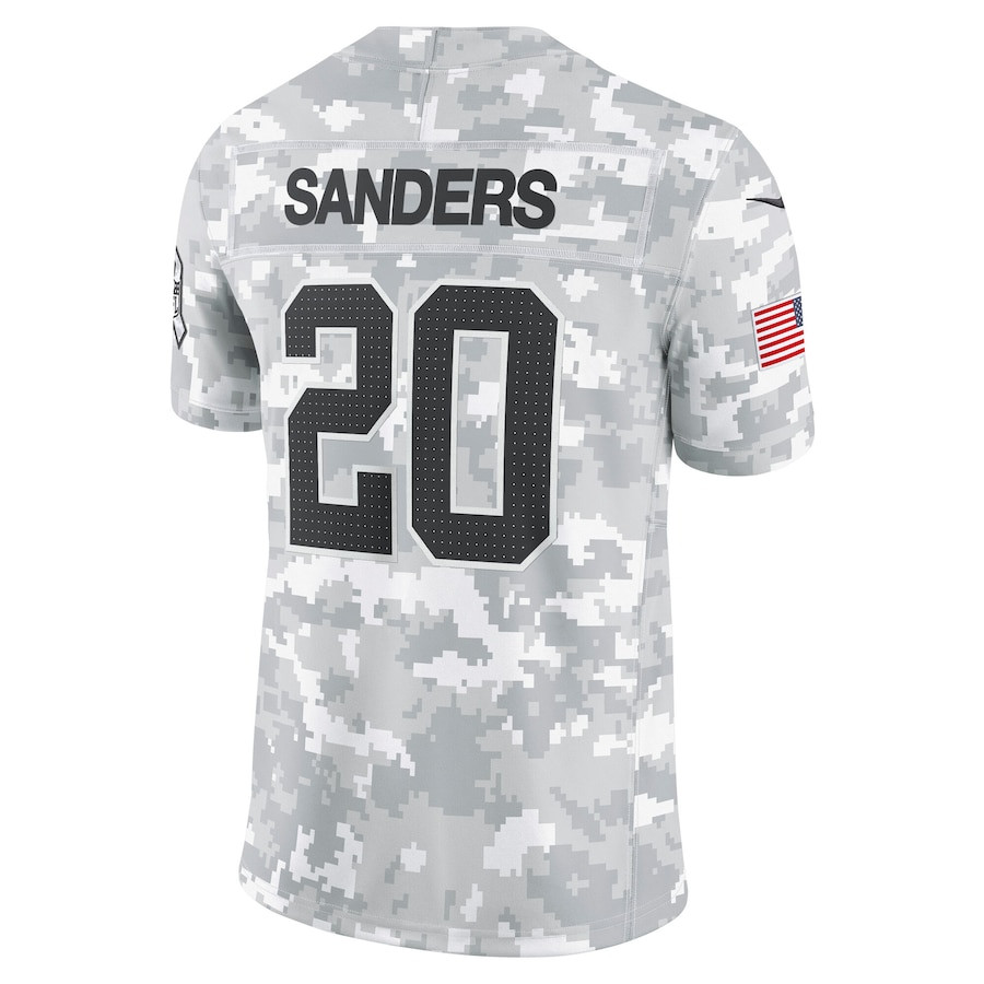 Barry Sanders 20 Detroit Lions 2024 Salute to Service Retired Player Limited Men Jersey - Arctic Camo JS5423 Saliibo - Image 3