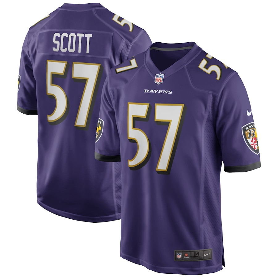 Bart Scott 57 Baltimore Ravens Men Game Retired Jersey - Purple JS4166 Saliibo