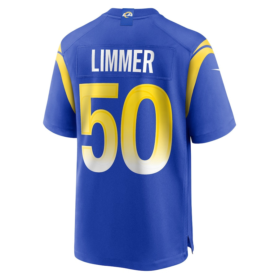 Beaux Limmer 50 Los Angeles Rams Team Game Men Jersey - Royal JS3390 Saliibo - Image 3