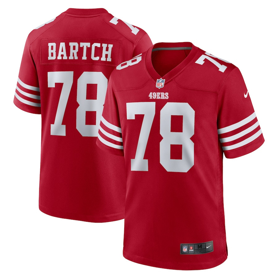 Ben Bartch 78 San Francisco 49ers Game Men Jersey - Scarlet JS5214 Saliibo