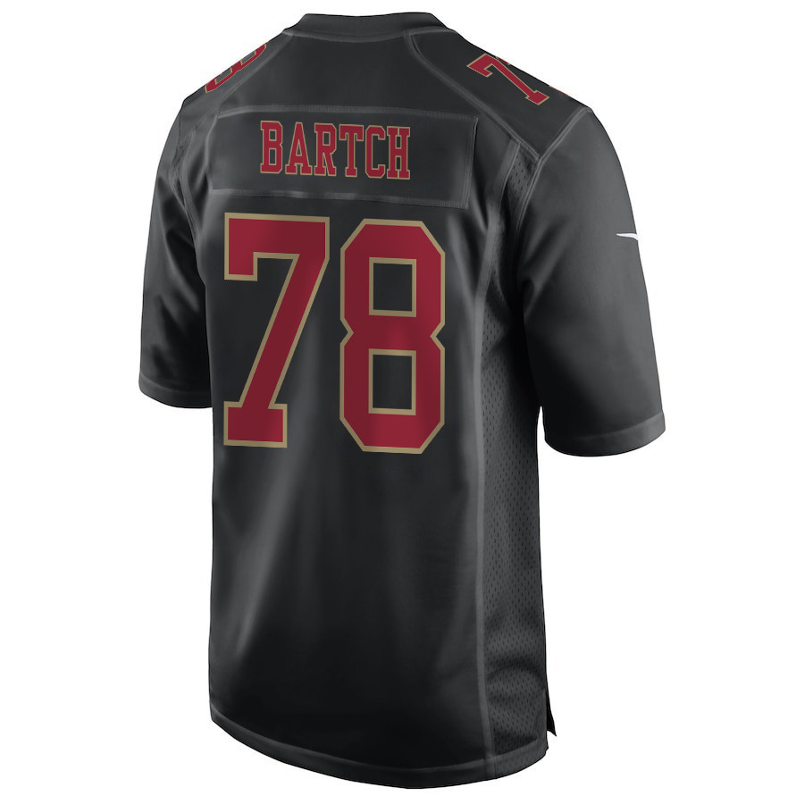 Ben Bartch 78 San Francisco 49ers Super Bowl LVIII Patch Fashion Game Men Jersey - Carbon Black JS3503 Saliibo - Image 3