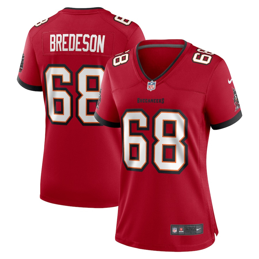 Ben Bredeson 68 Tampa Bay Buccaneers Women's Game Jersey - Red JS2369 Saliibo