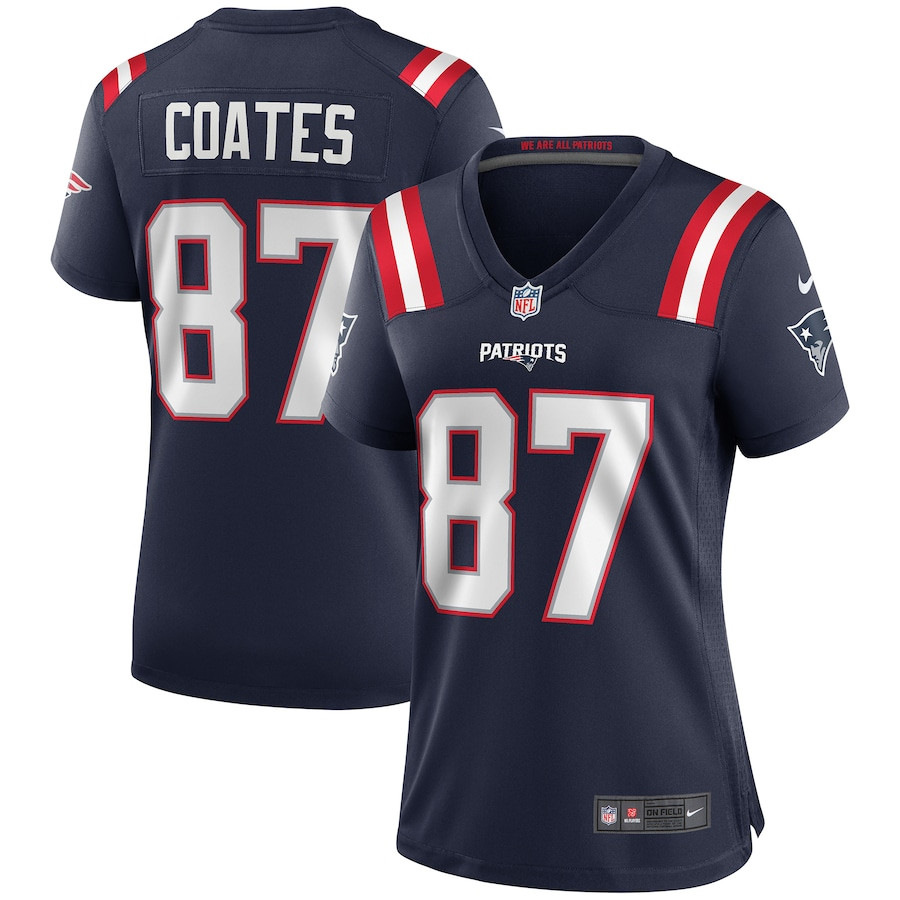 Ben Coates 87 New England Patriots Women Game Retired Jersey - Navy JS6066 Saliibo