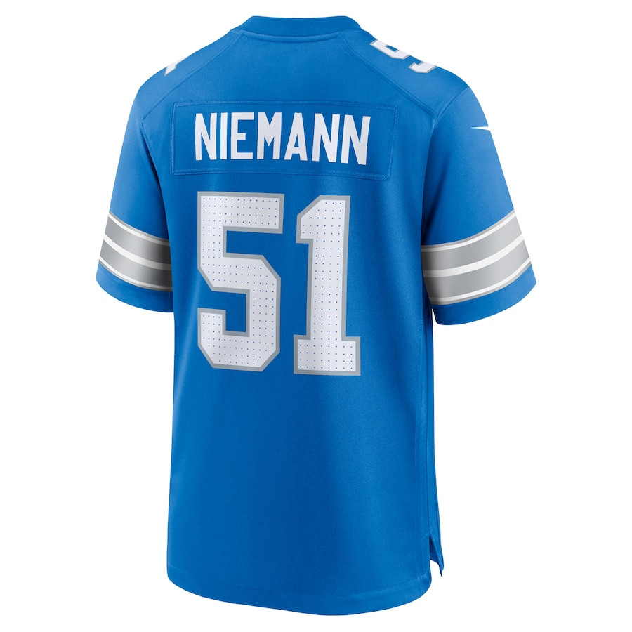 Ben Niemann 51 Detroit Lions Team Game Men Jersey - Blue JS8357 Saliibo - Image 3