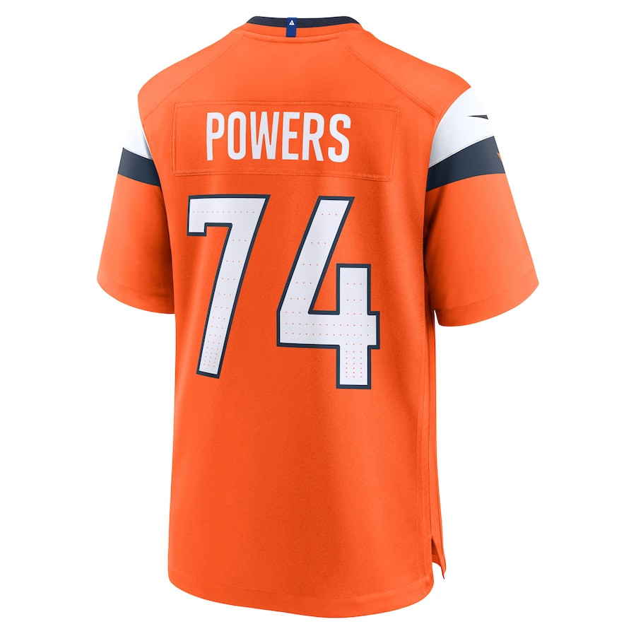 Ben Powers 74 Denver Broncos Team Game Men Jersey - Orange JS5446 Saliibo - Image 3