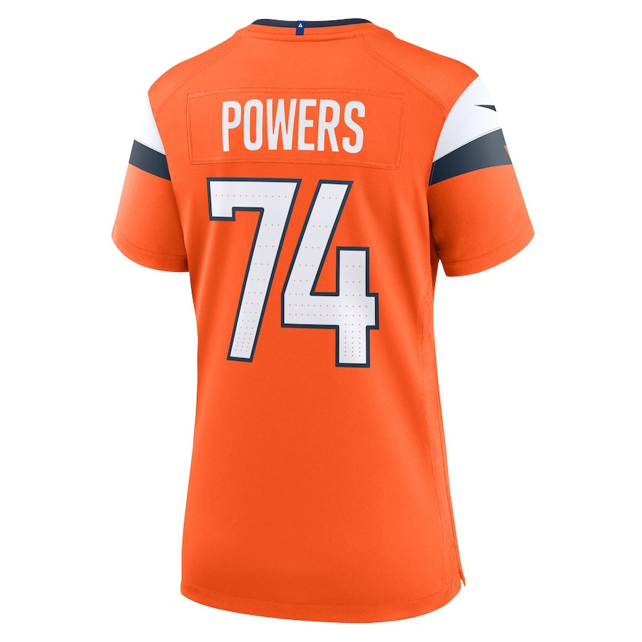 Ben Powers 74 Denver Broncos Women's Team Game Jersey - Orange JS4585 Saliibo - Image 3