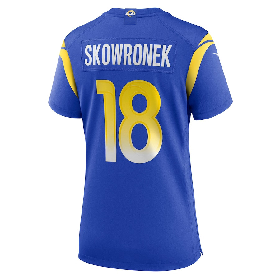 Ben Skowronek 18 Los Angeles Rams Women's Game Jersey - Royal JS7624 Saliibo - Image 3