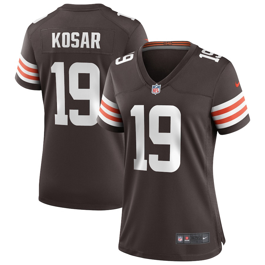 Bernie Kosar 19 Cleveland Browns Women Game Retired Jersey - Brown JS9482 Saliibo