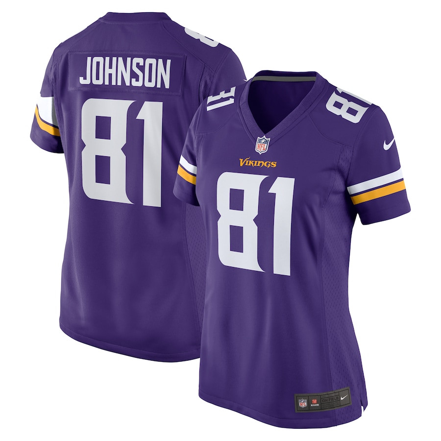Bisi Johnson 81 Minnesota Vikings Women Game Jersey - Purple JS9093 Saliibo