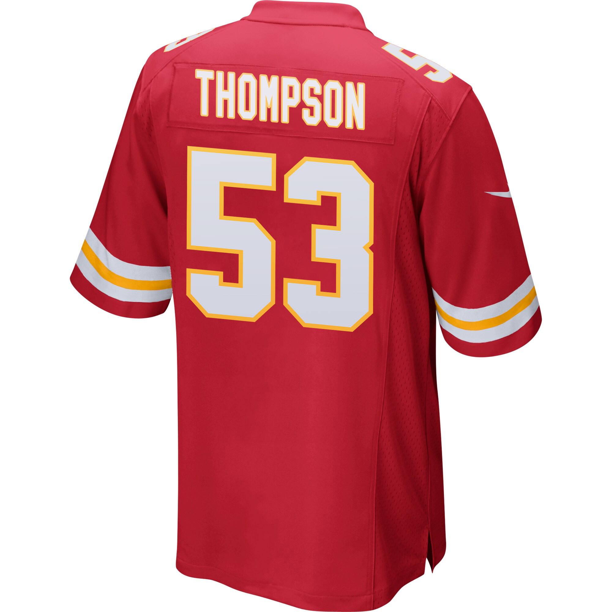BJ Thompson 53 Kansas City Chiefs AFC Champions Patch Game Men Jersey - Red JS5731 Saliibo - Image 3