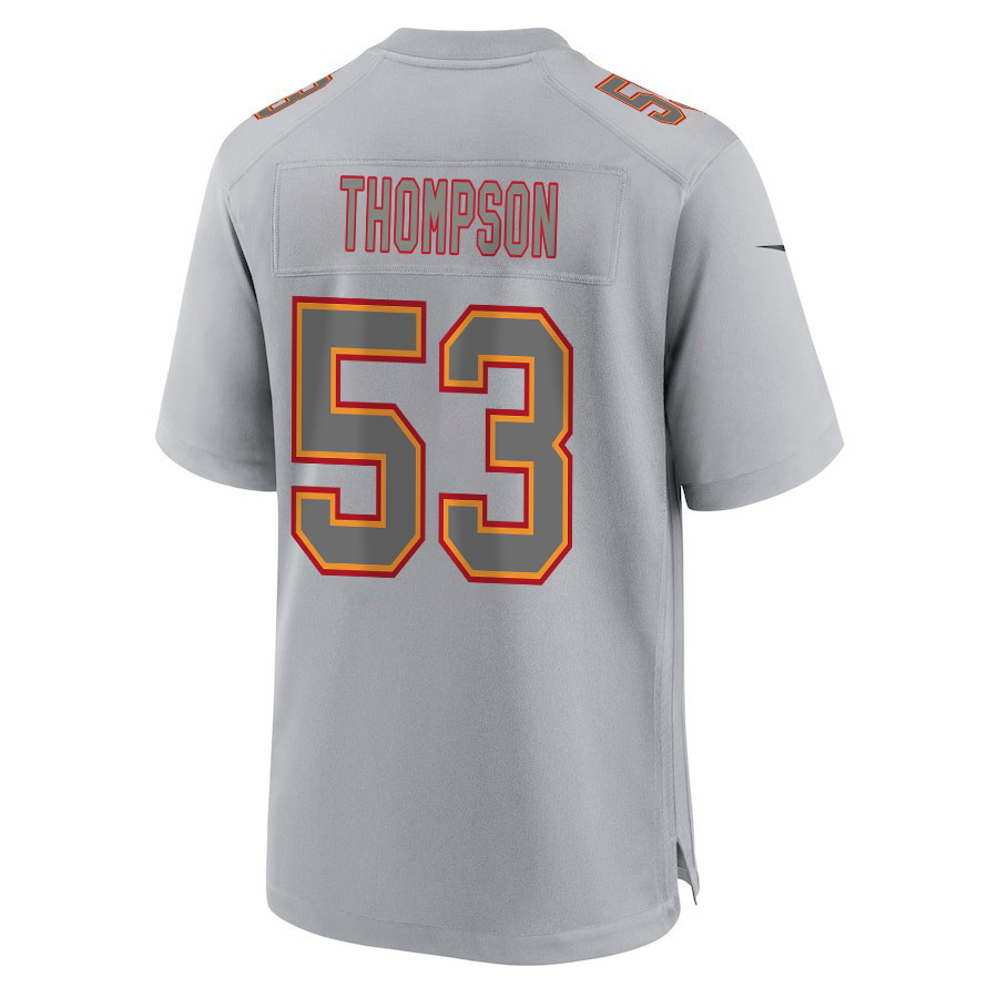 BJ Thompson 53 Kansas City Chiefs Super Bowl LVIII Champions 4X Atmosphere Fashion Game Men Jersey - Gray JS8047 Saliibo - Image 3