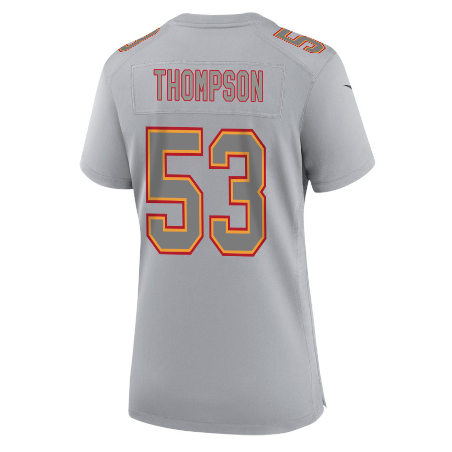 BJ Thompson 53 Kansas City Chiefs Super Bowl LVIII Champions 4X Atmosphere Fashion Game Women Jersey - Gray JS2980 Saliibo - Image 3