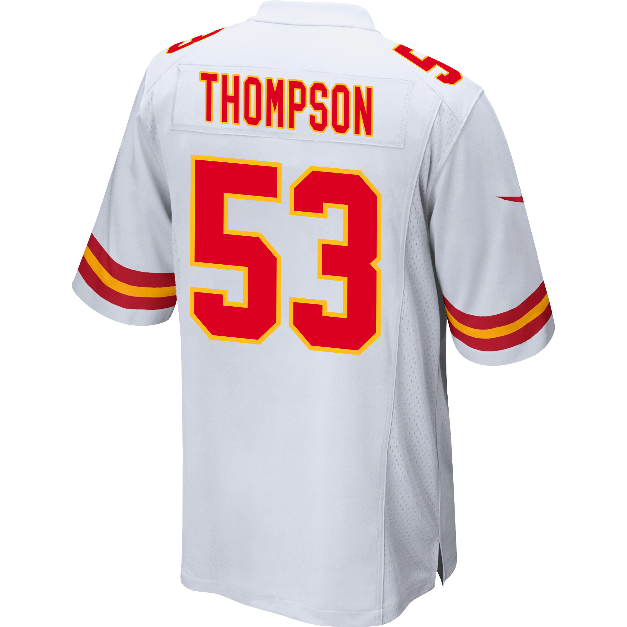 BJ Thompson 53 Kansas City Chiefs Super Bowl LVIII Champions 4X Game Men Jersey - White JS3182 Saliibo - Image 3
