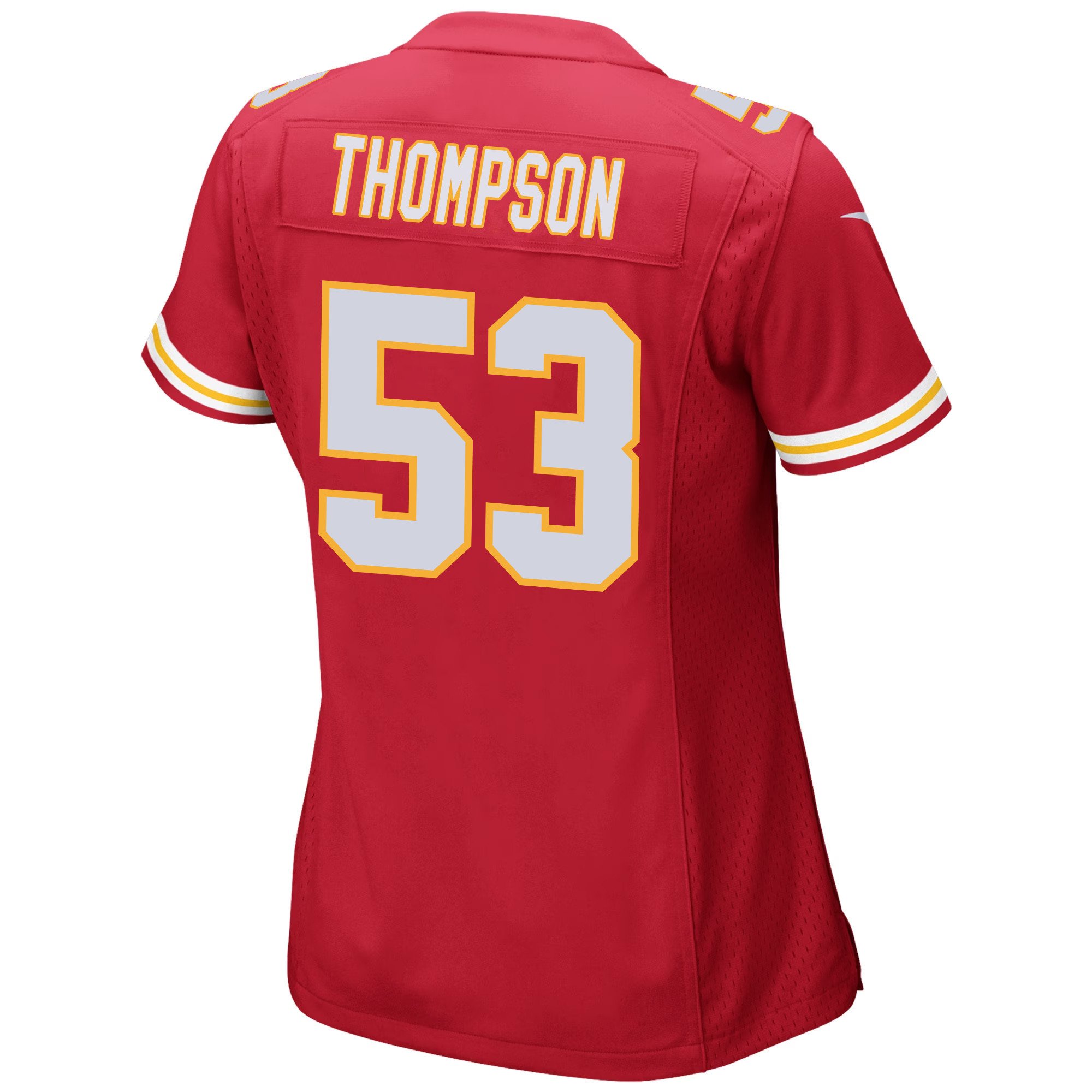 BJ Thompson 53 Kansas City Chiefs Super Bowl LVIII Champions 4X Game Women Jersey - Red JS9937 Saliibo - Image 3