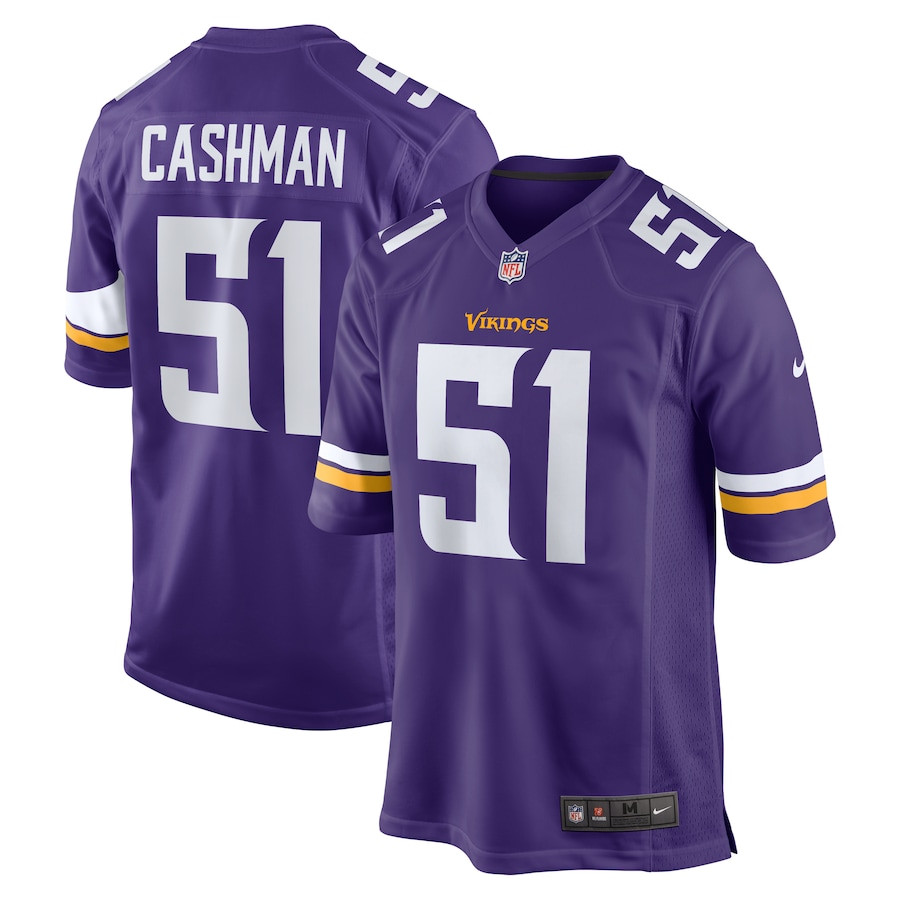Blake Cashman 51 Minnesota Vikings Team Game Men Jersey - Purple JS4973 Saliibo