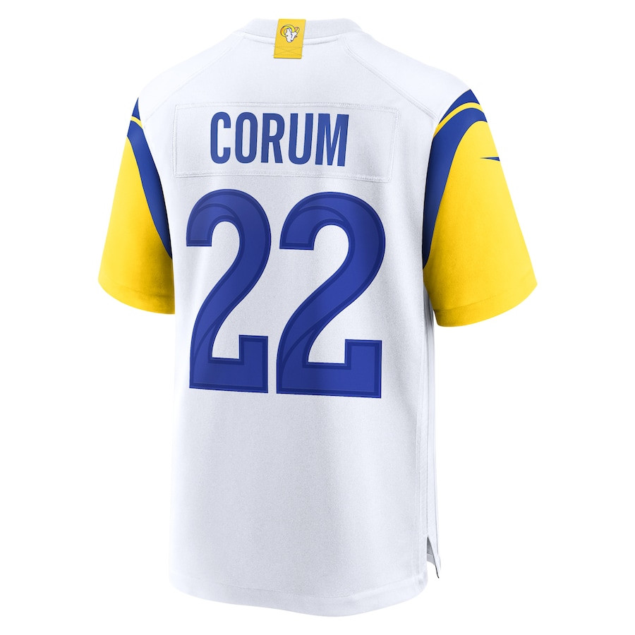 Blake Corum 22 Los Angeles Rams Game Men Jersey - White JS7292 Saliibo - Image 3