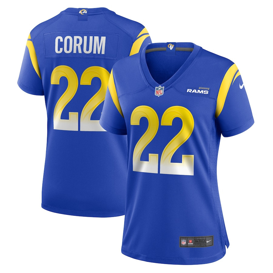 Blake Corum 22 Los Angeles Rams Game Women Jersey - Royal JS4700 Saliibo