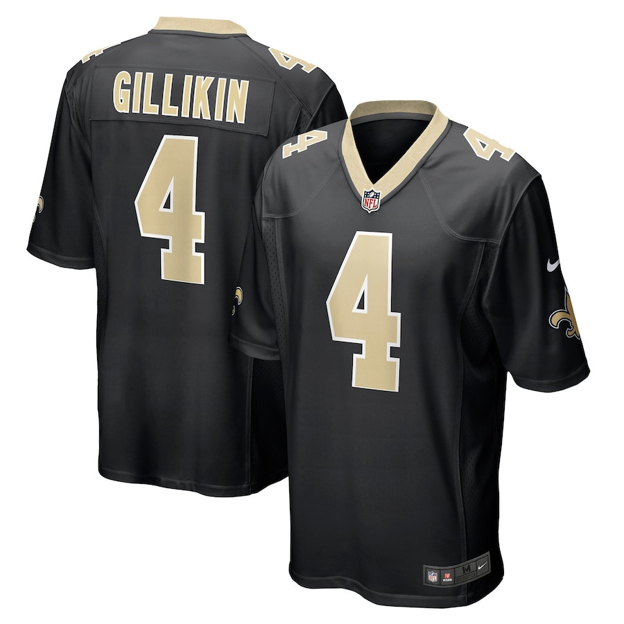 Blake Gilikin 4 New Orleans Saints Men Game Jersey - Black JS9785 Saliibo