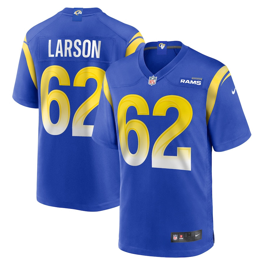 Blake Larson 62 Los Angeles Rams Game Men Jersey - Royal JS8336 Saliibo