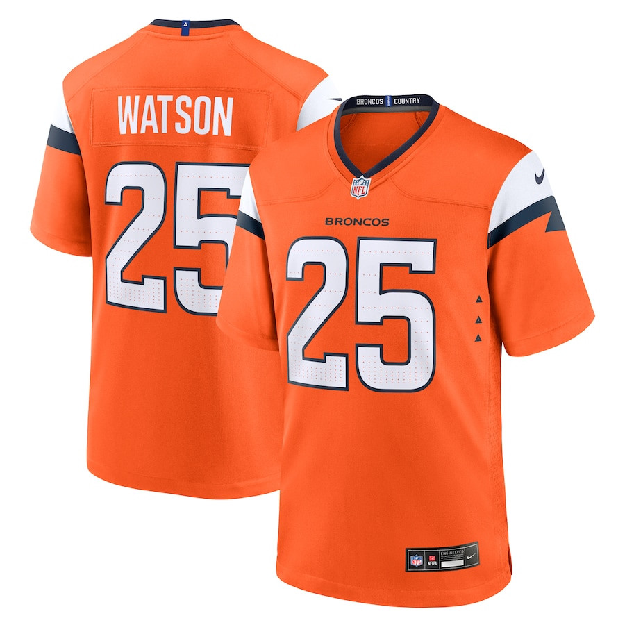 Blake Watson 25 Denver Broncos Team Game Men Jersey - Orange JS8075 Saliibo