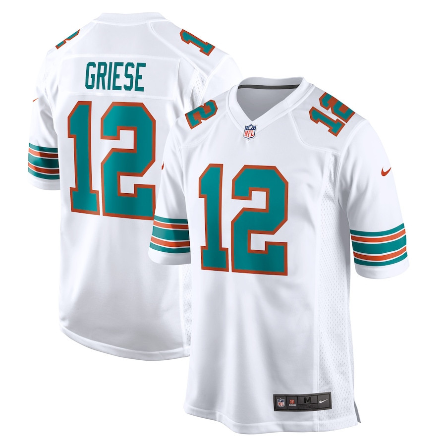 Bob Griese 12 Miami Dolphins Men Retired Jersey - White JS2902 Saliibo
