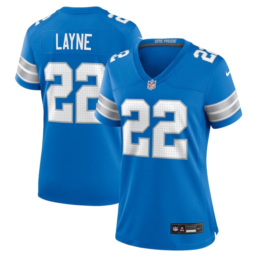 Bobby Layne 22 Detroit Lions Women's Retired Player Game Jersey - Blue JS6884 Saliibo