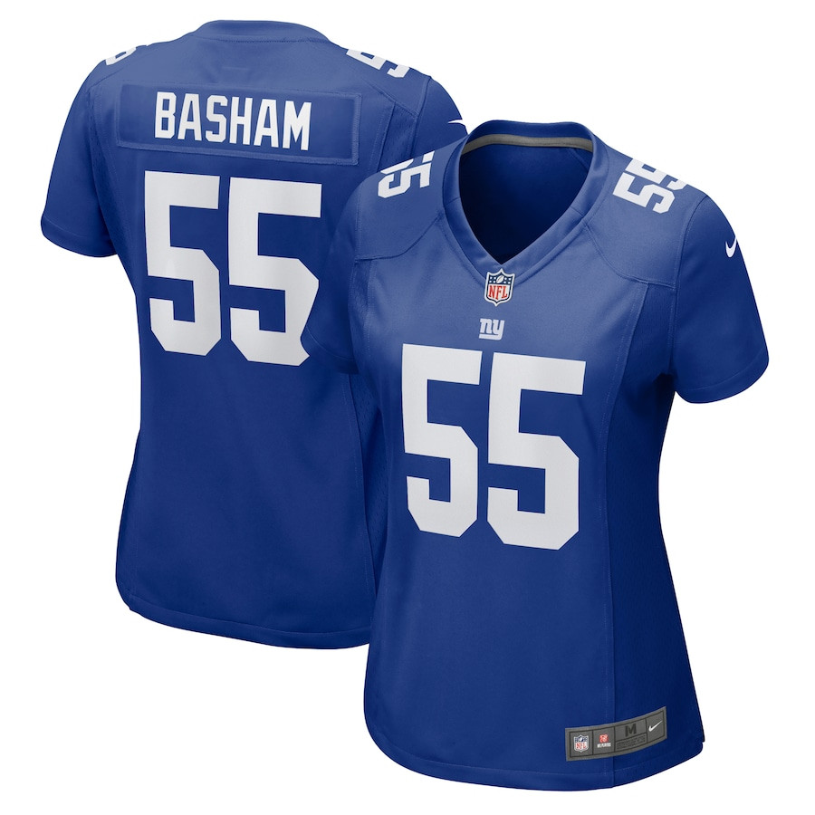 Boogie Basham 55 New York Giants Women's Game Jersey - Royal JS9672 Saliibo