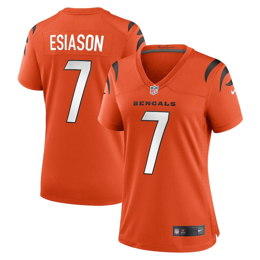Boomer Esiason 7 Cincinnati Bengals Women Retired Game Jersey - Orange JS3000 Saliibo