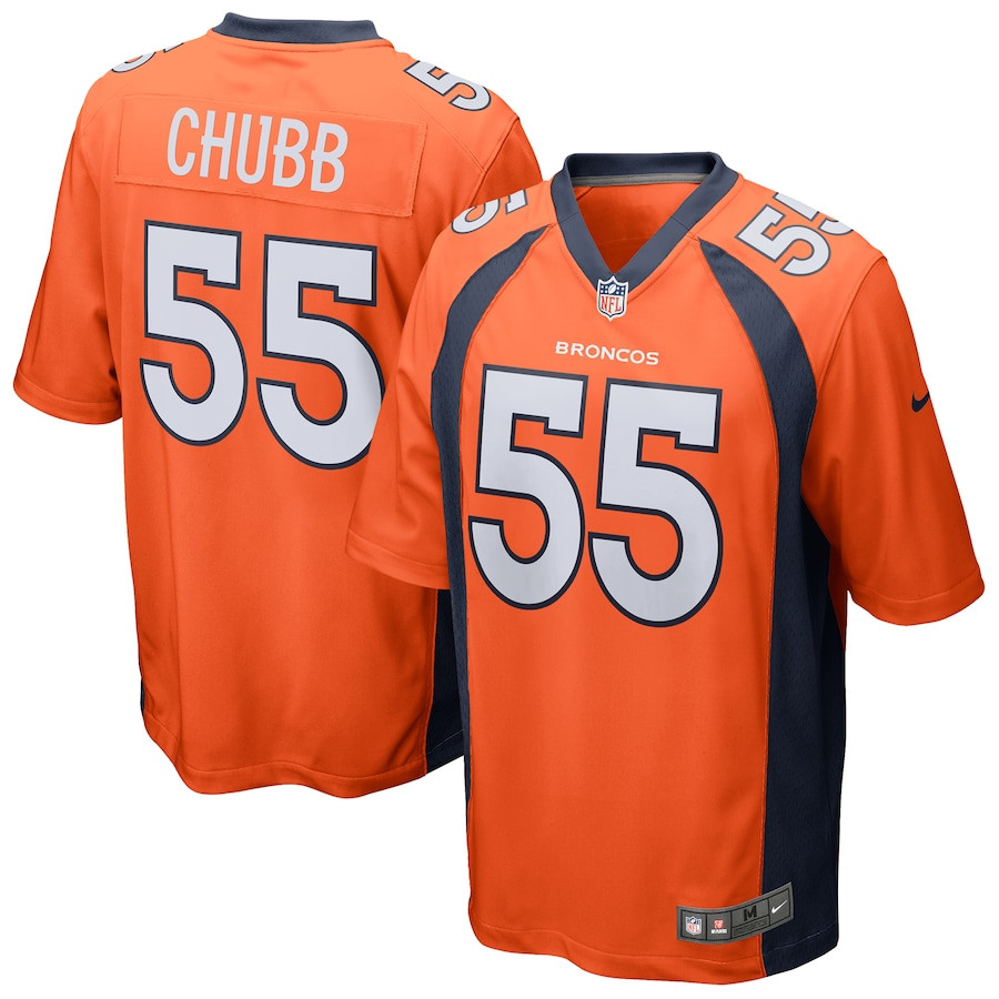 Bradley Chubb 55 Denver Broncos Men Game Jersey - Orange JS2214 Saliibo