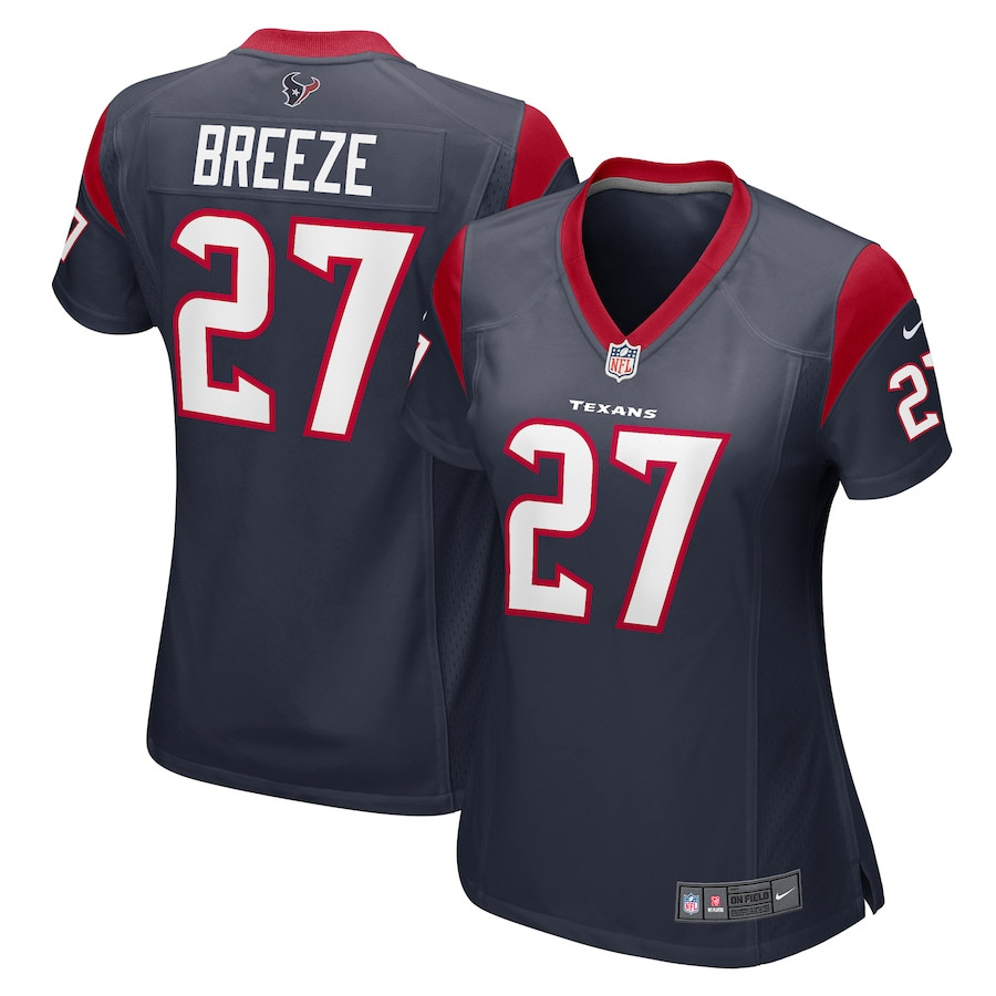 Brady Breeze 27 Houston Texans Women Game Jersey - Navy JS1797 Saliibo