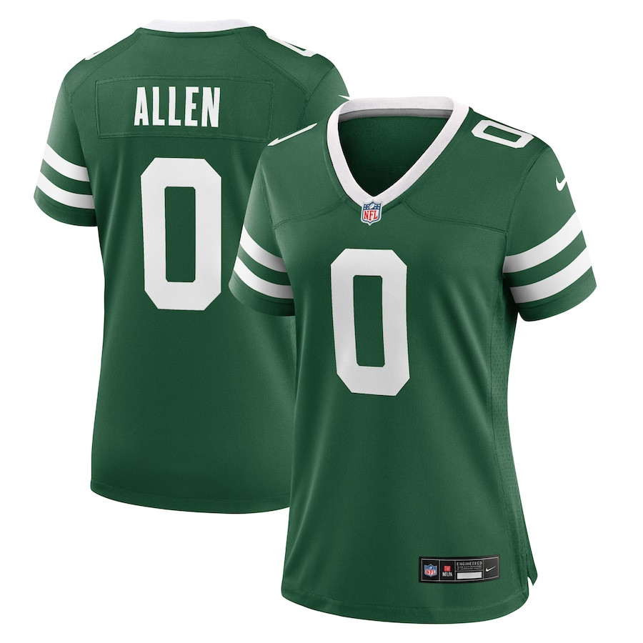 Braelon Allen 0 New York Jets Women's Team Game Jersey - Legacy Green JS8019 Saliibo
