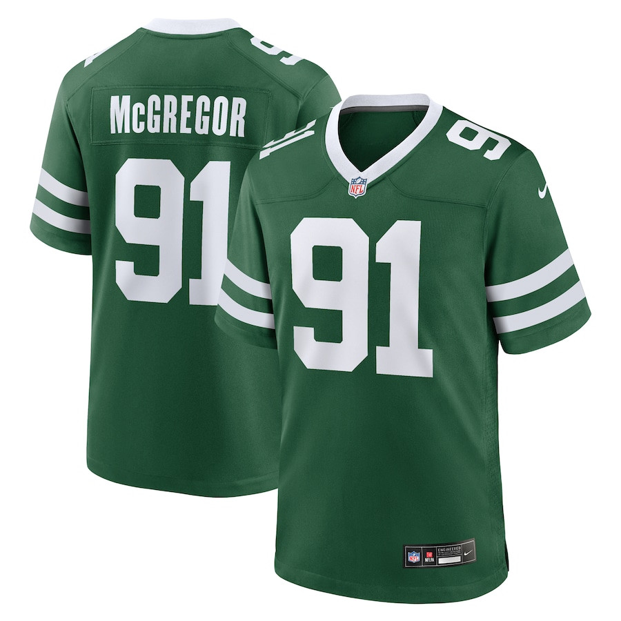 Braiden McGregor 91 New York Jets Team Game Men Jersey - Legacy Green JS3515 Saliibo