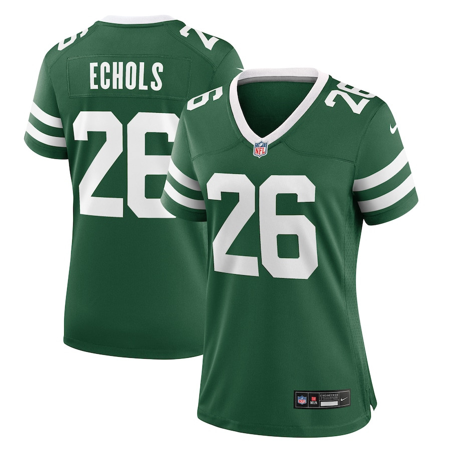 Brandin Echols 26 New York Jets Women's Team Game Jersey - Legacy Green JS7610 Saliibo