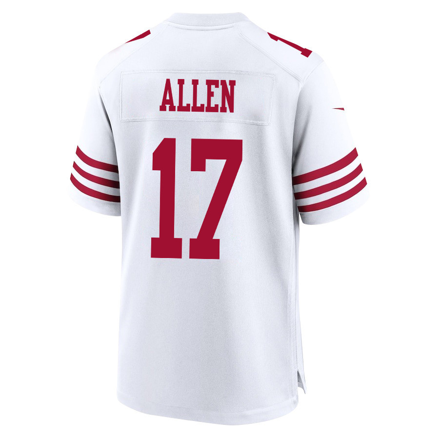 Brandon Allen 17 San Francisco 49ers Super Bowl LVIII Patch Game Men Jersey - White JS3510 Saliibo - Image 3