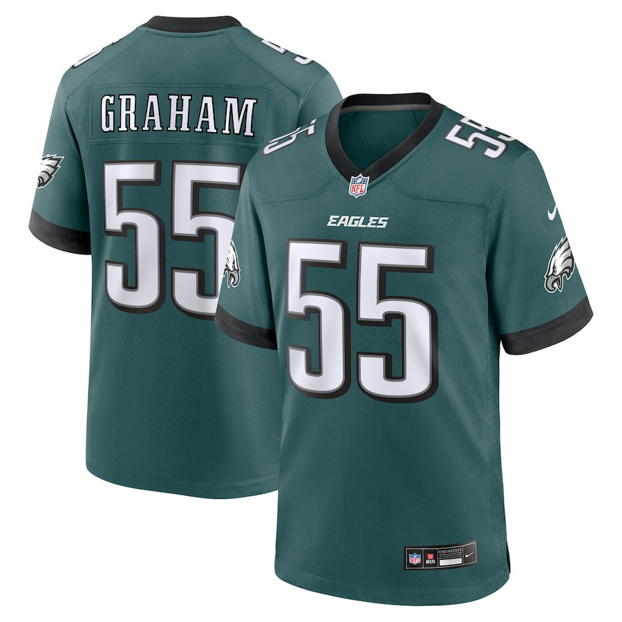 Brandon Graham 55 Philadelphia Eagles Team Game Men Jersey - Midnight Green JS5594 Saliibo